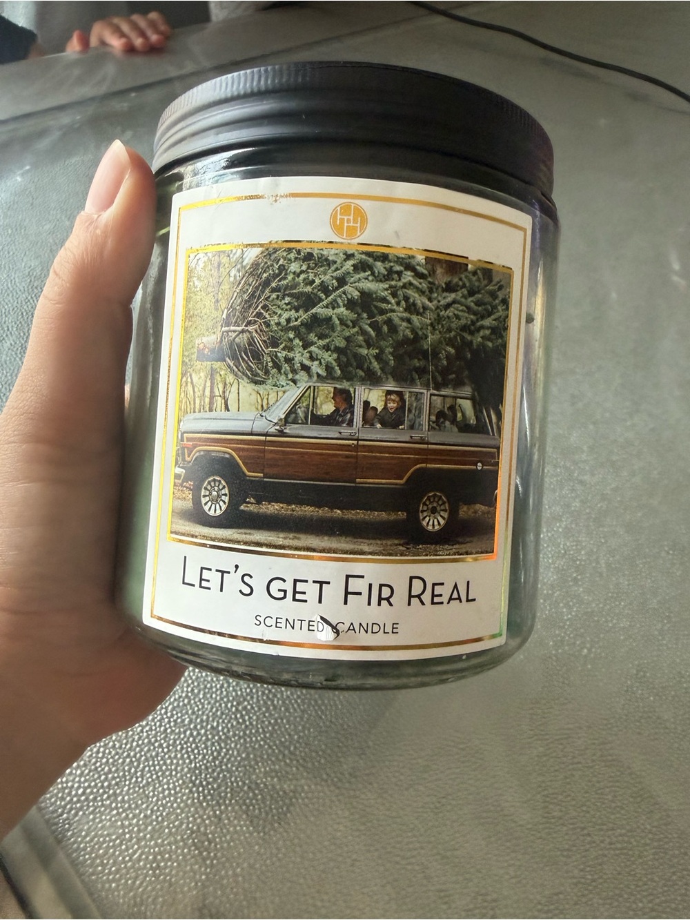 Huntington Home Green Jar Soy Blend Candle with Black Label